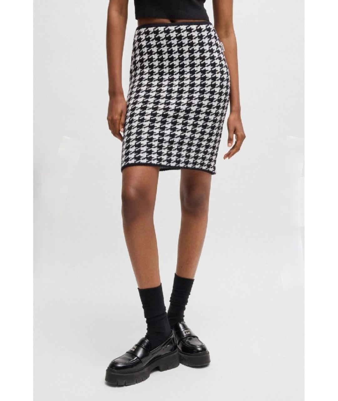 HUGO Мульти хлопковая юбка мини, фото 2