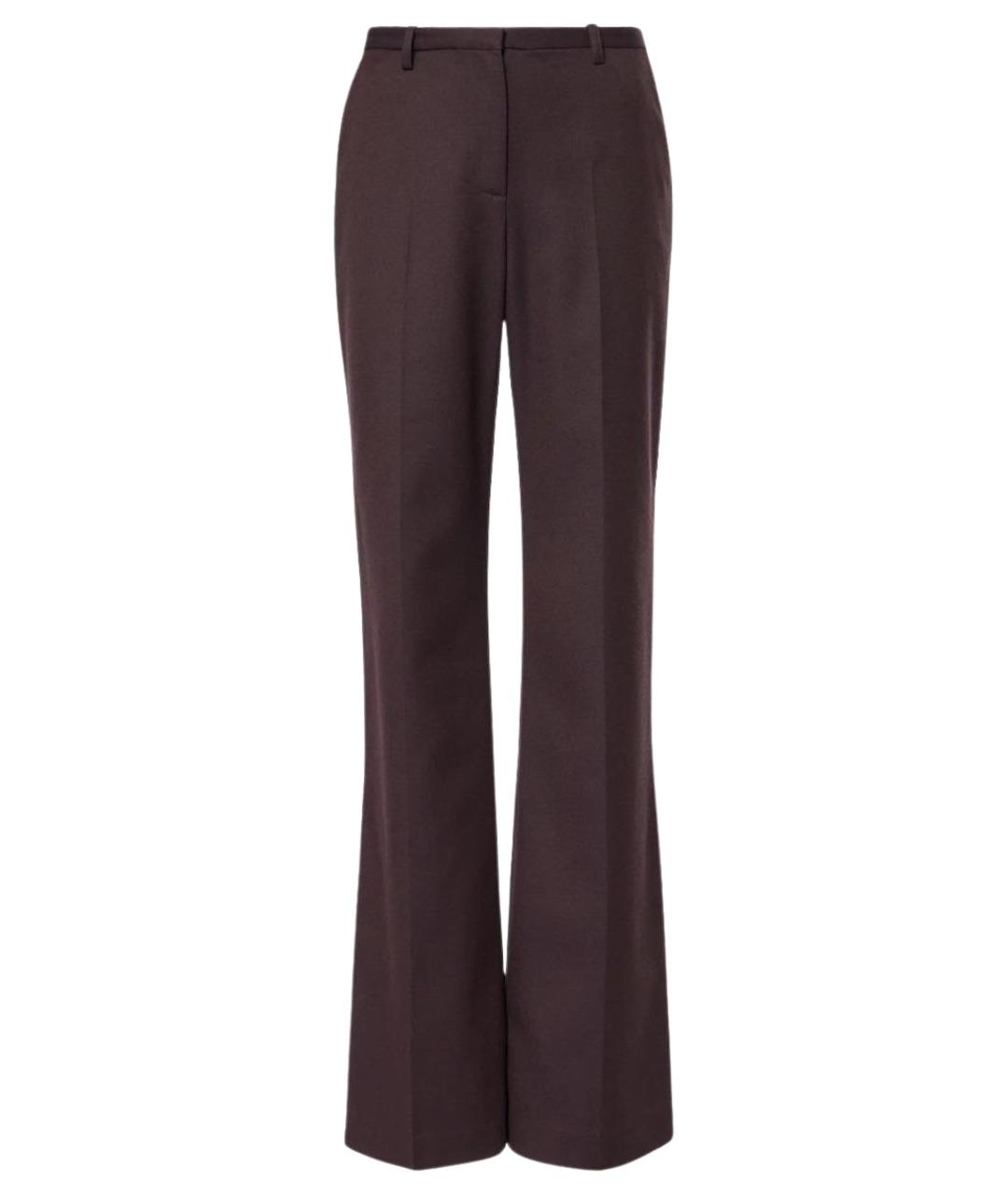 THE FRANKIE SHOP Бордовые вискозные прямые брюки, фото 1