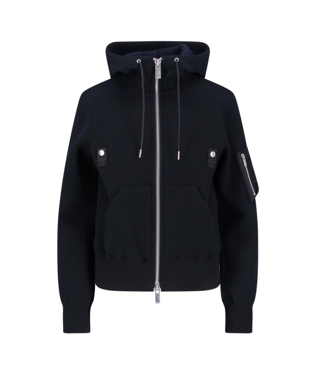 SACAI Черная хлопковая куртка, фото 1