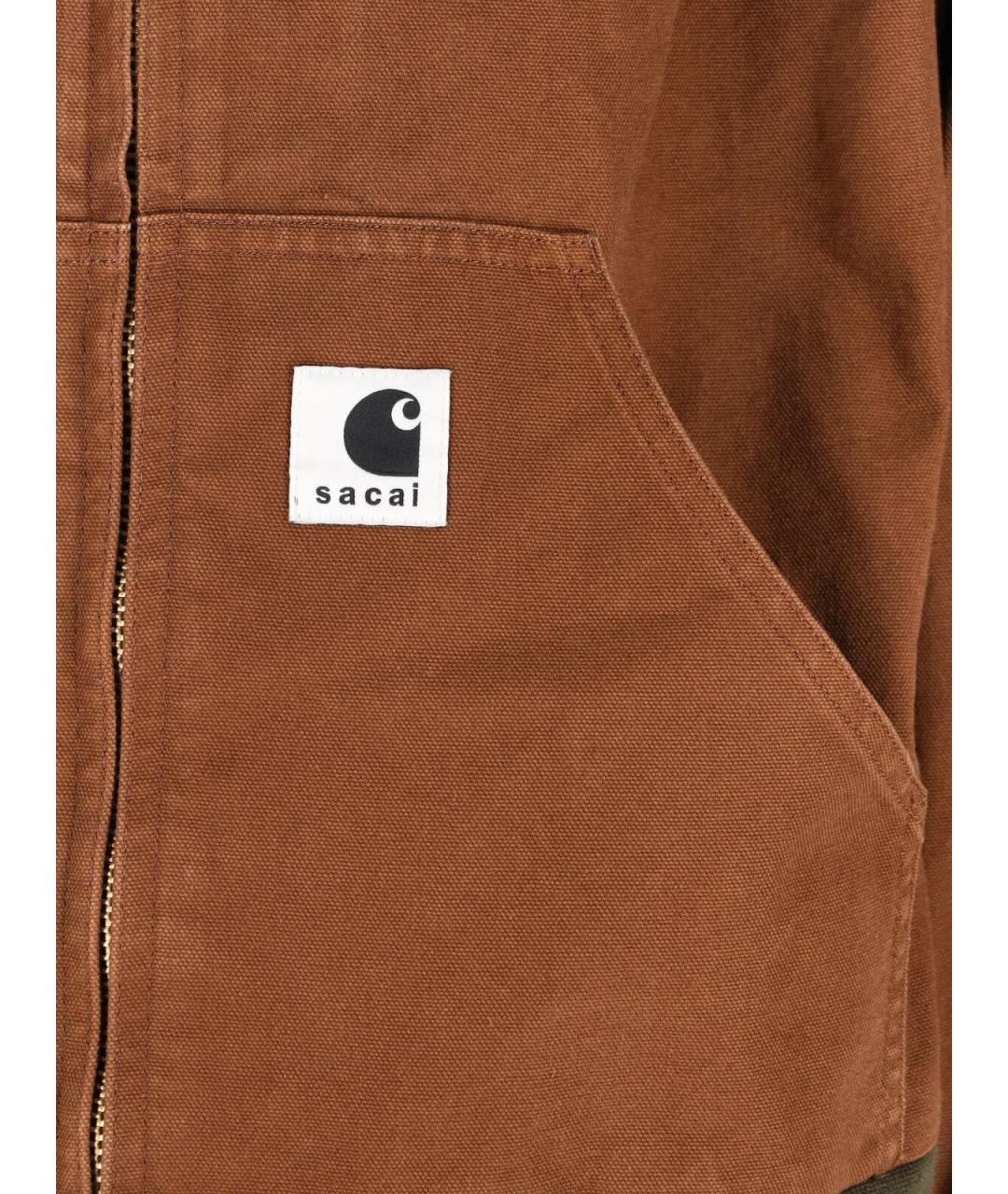 SACAI Коричневая хлопковая куртка, фото 4