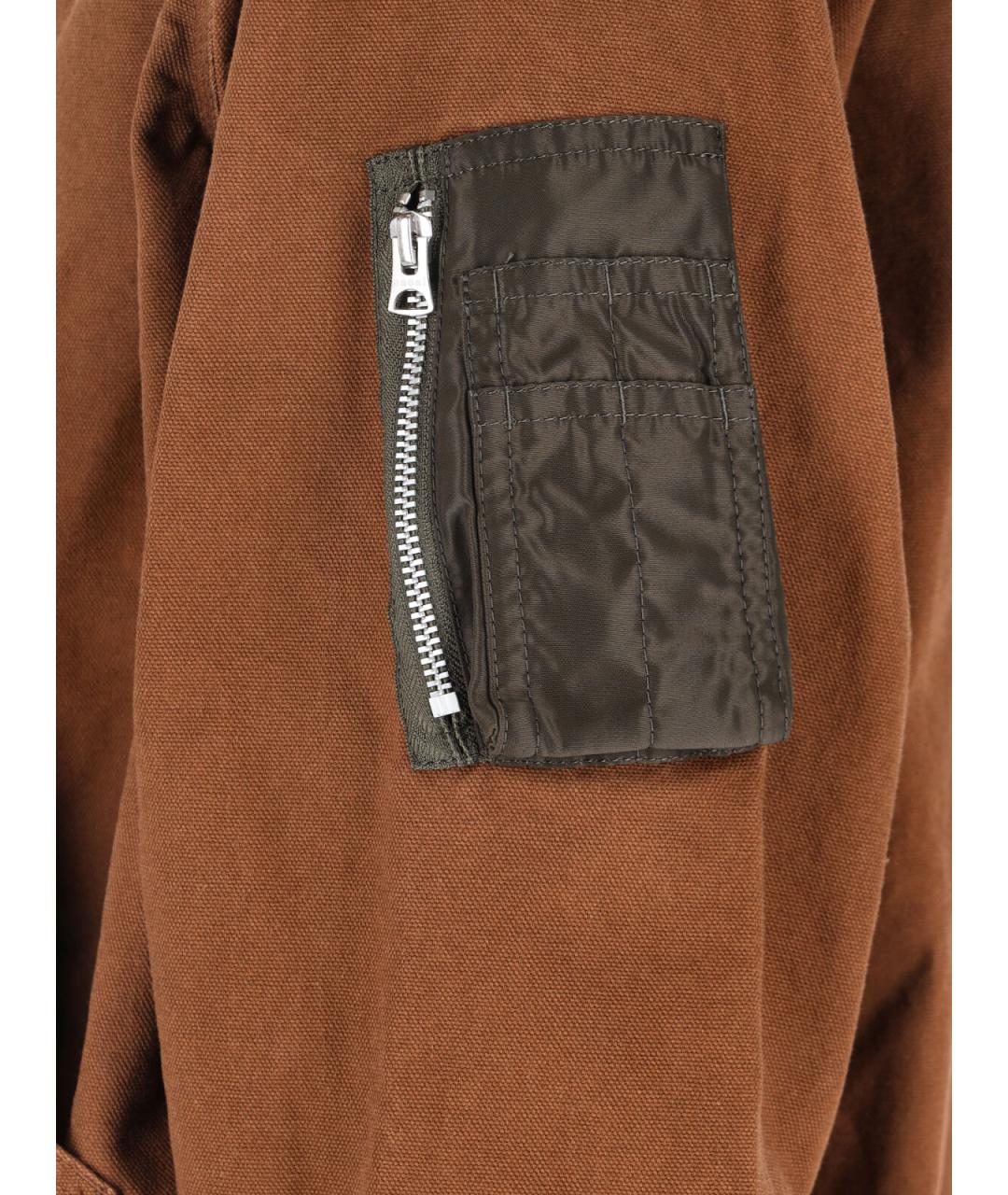 SACAI Коричневая хлопковая куртка, фото 5