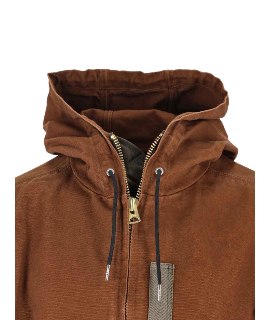 SACAI Коричневая хлопковая куртка, фото 3