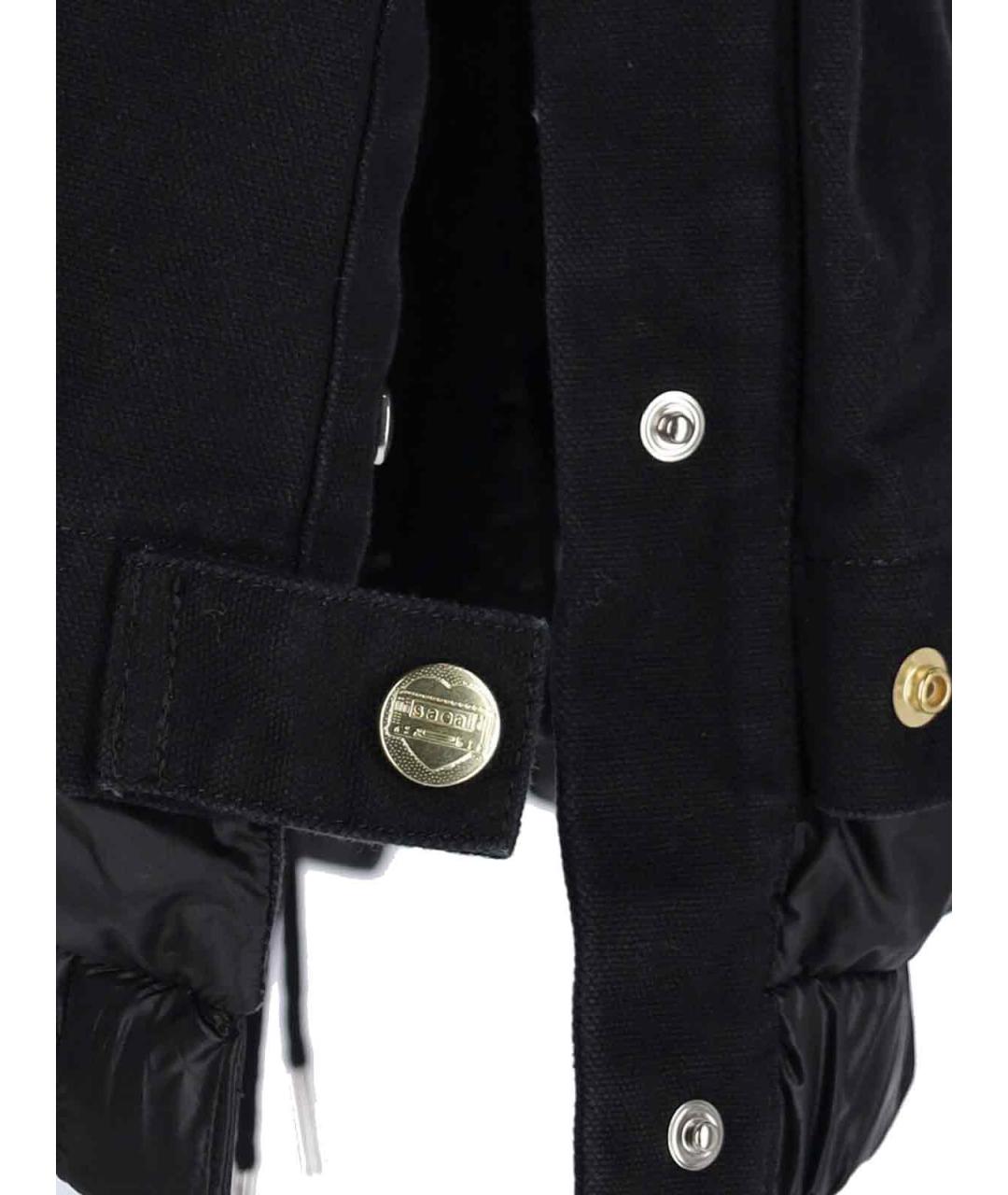 SACAI Черный полиэстеровый пуховик, фото 7