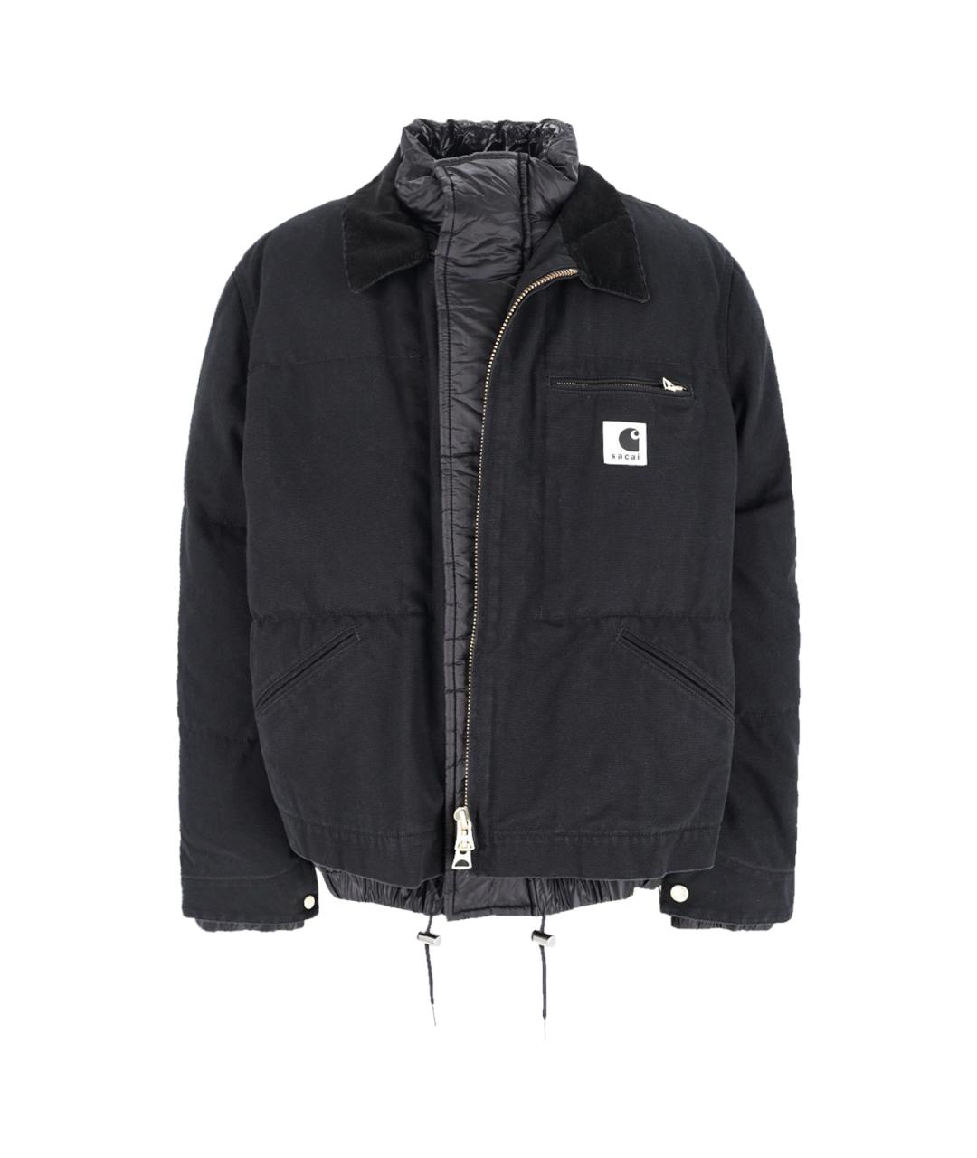 SACAI Черный полиэстеровый пуховик, фото 1