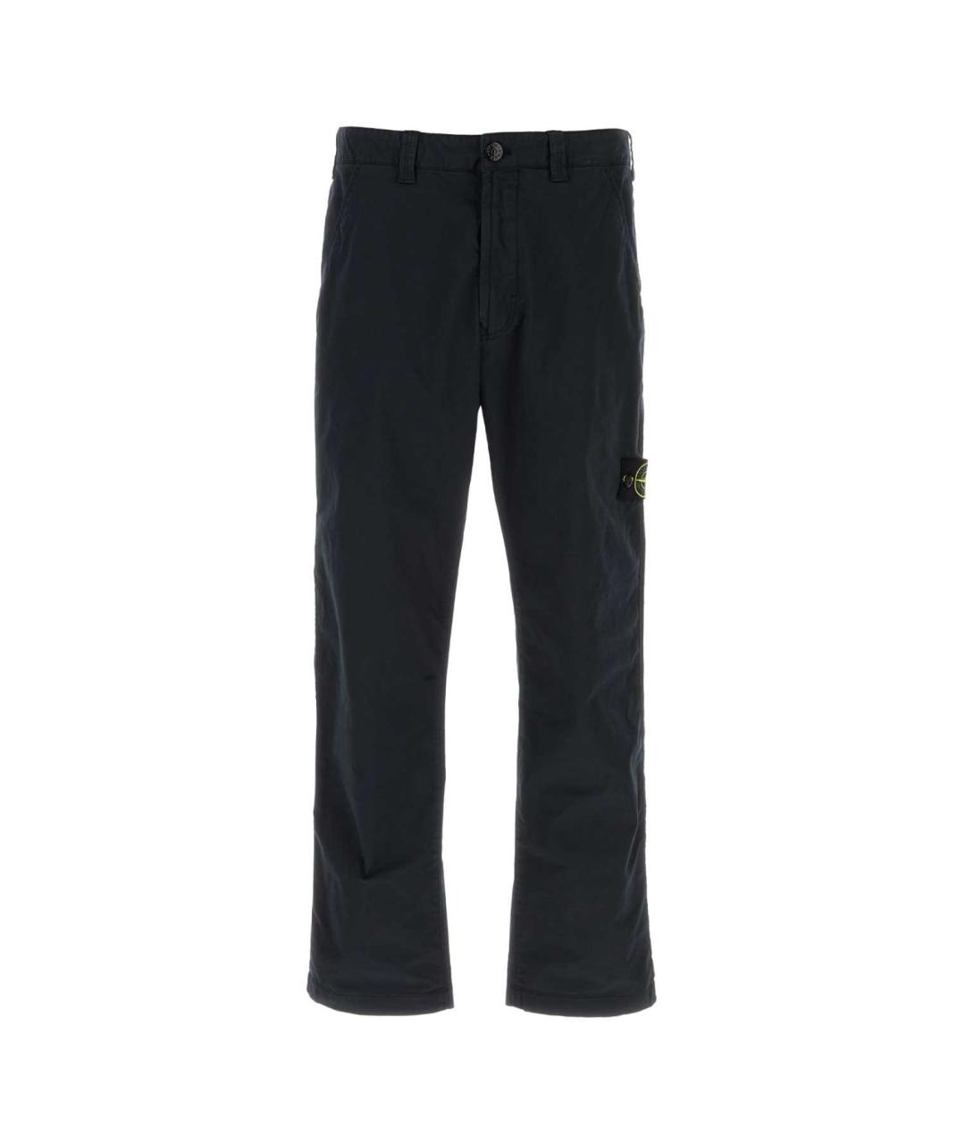 STONE ISLAND Темно-синие хлопковые повседневные брюки, фото 1