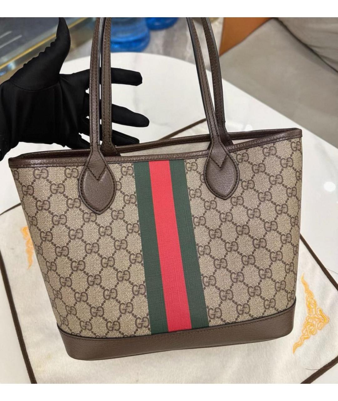 GUCCI Мульти кожаная сумка с короткими ручками, фото 3