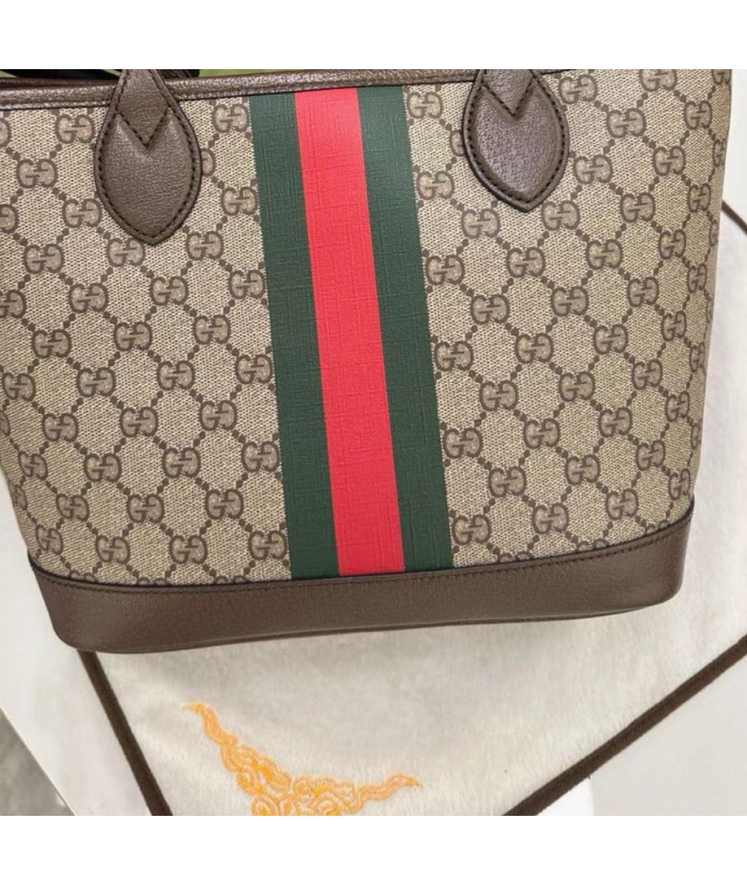 GUCCI Мульти кожаная сумка с короткими ручками, фото 4