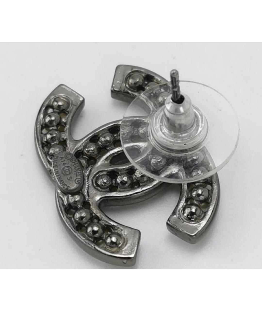 CHANEL Серебряные металлические серьги, фото 4