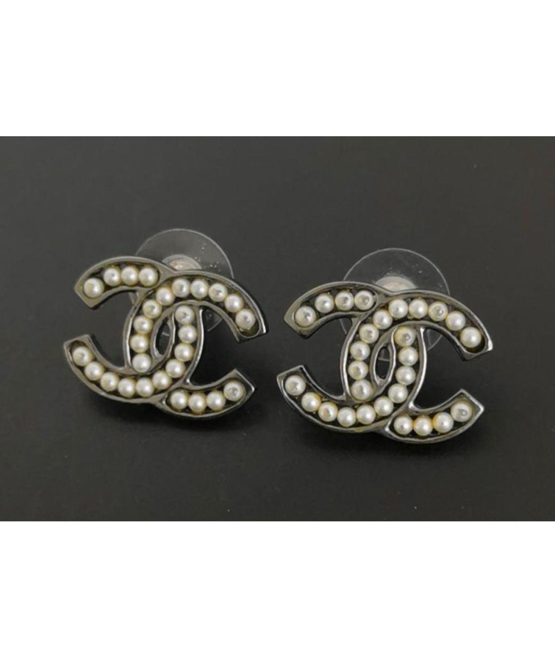 CHANEL Серебряные металлические серьги, фото 6