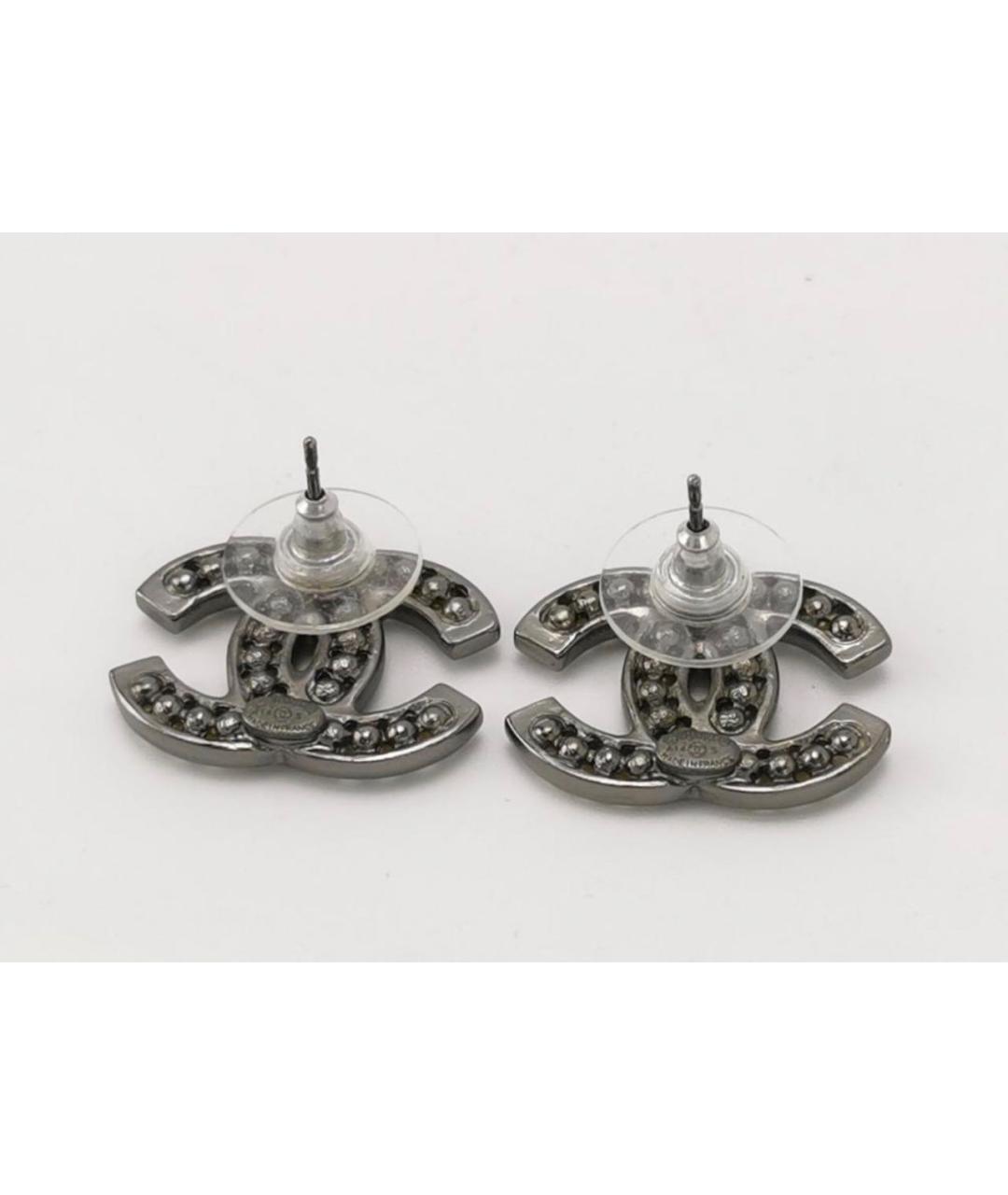 CHANEL Серебряные металлические серьги, фото 3