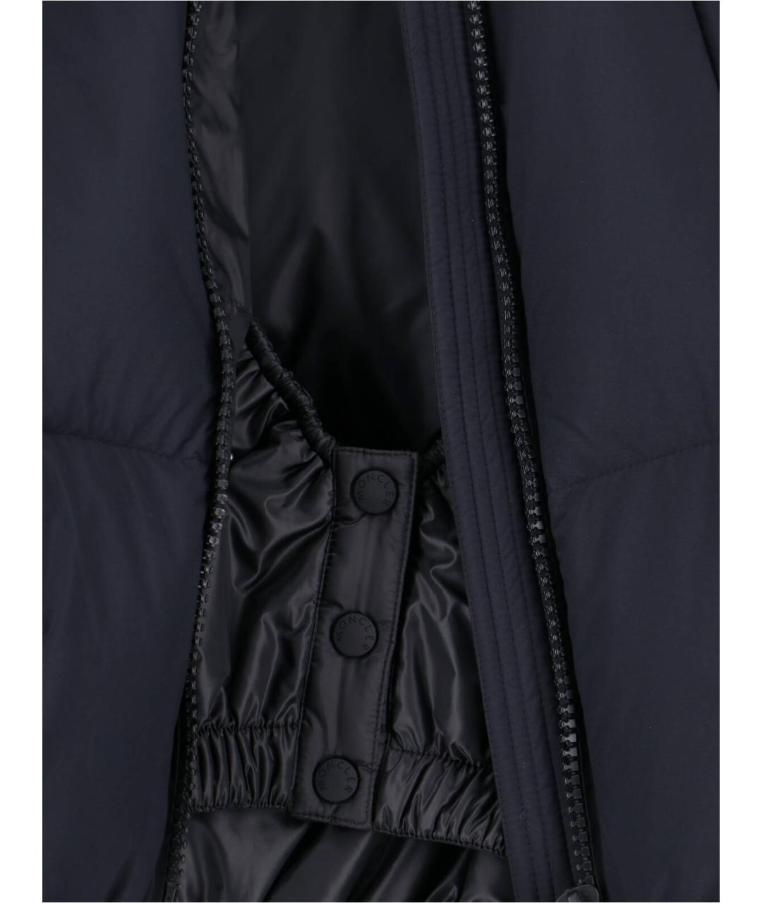 MONCLER GRENOBLE Черный полиэстеровый пуховик, фото 4