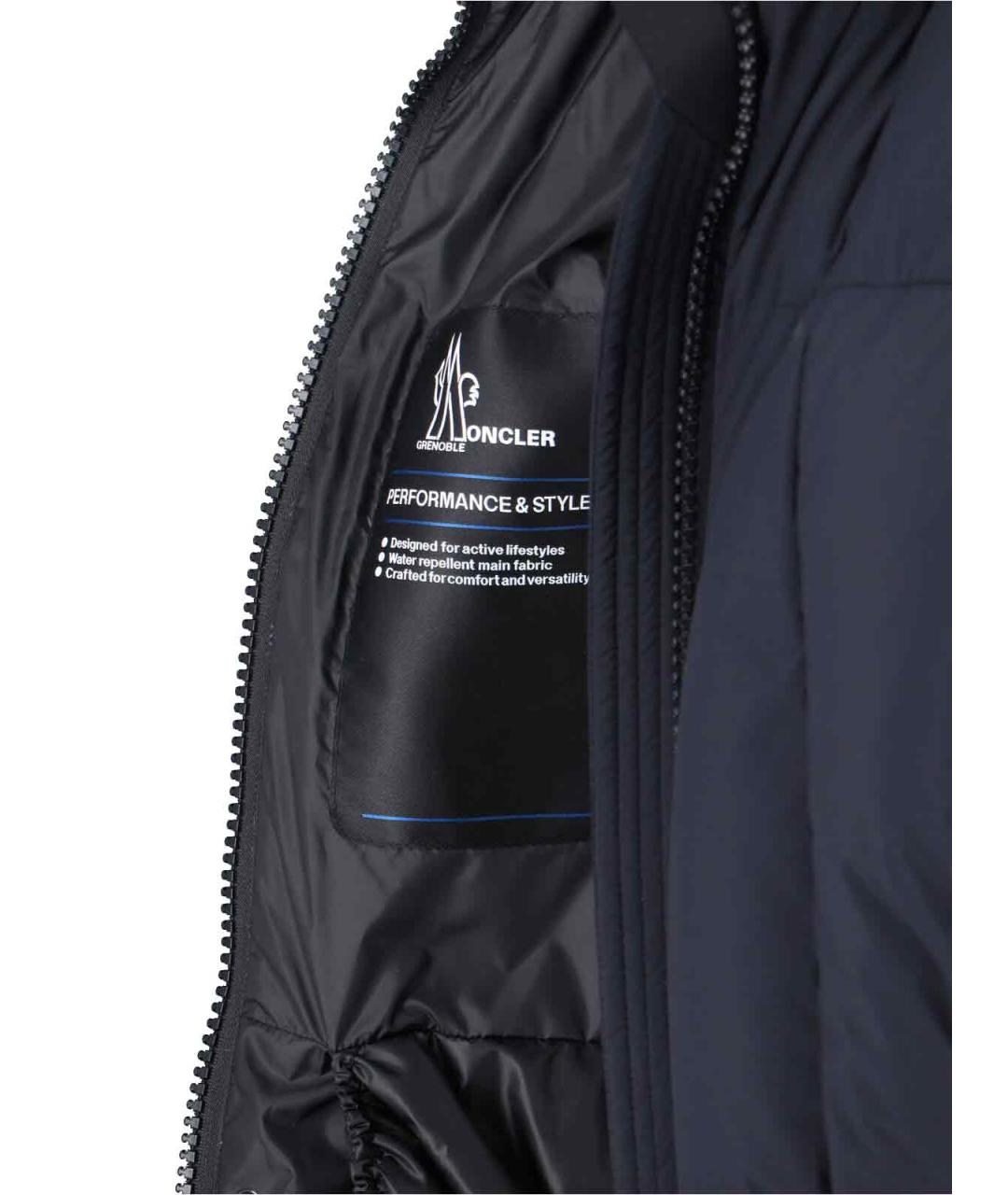 MONCLER GRENOBLE Черный полиэстеровый пуховик, фото 5