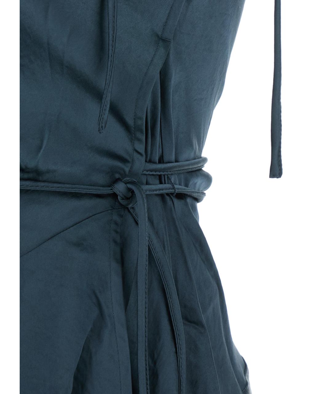 ACNE STUDIOS Синее ацетатное повседневное платье, фото 3