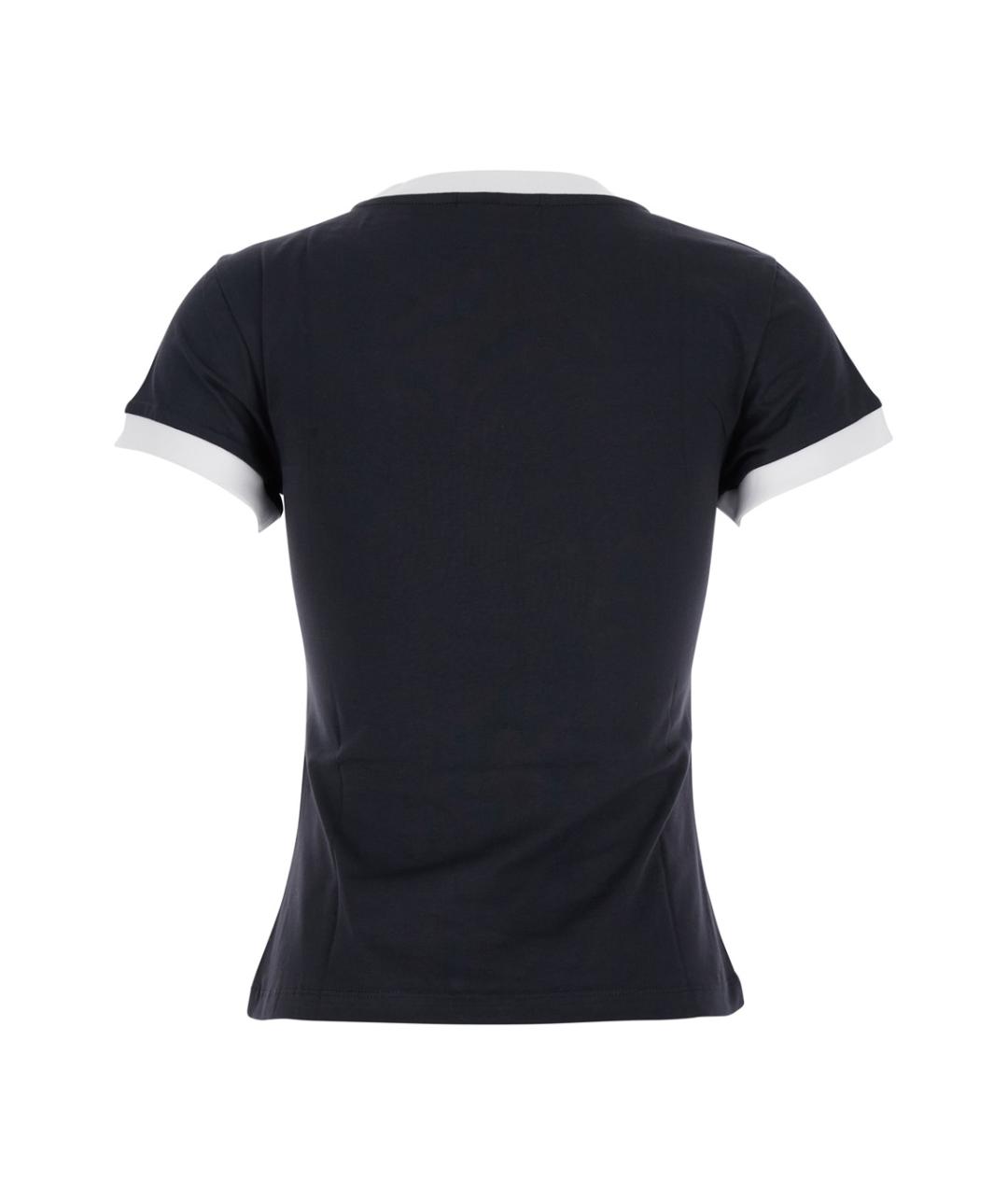 GANNI Черная хлопковая футболка, фото 2