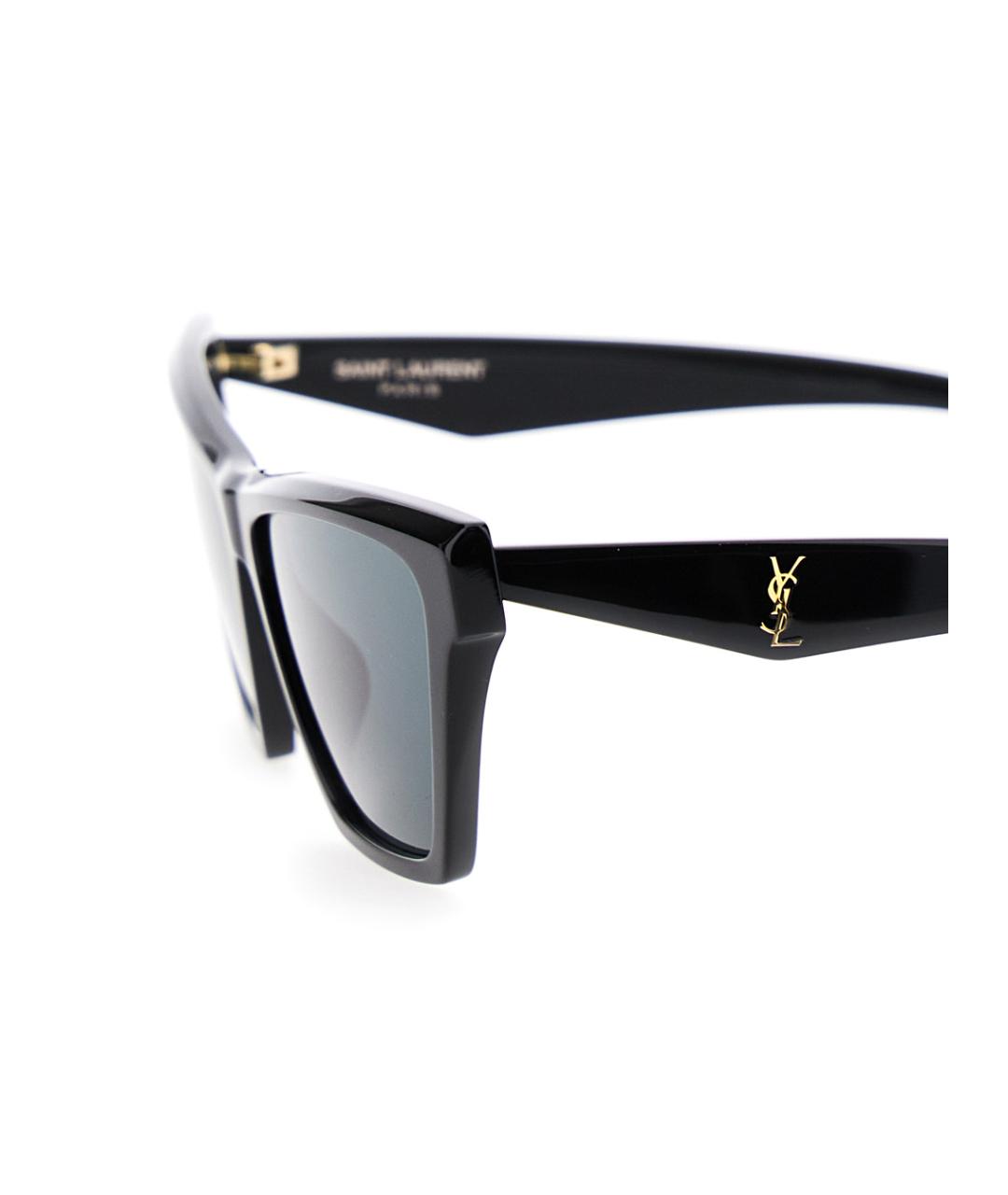 SAINT LAURENT Черные пластиковые солнцезащитные очки, фото 3