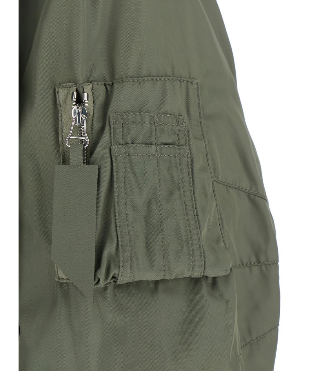 THE ATTICO Зеленая полиэстеровая куртка, фото 3