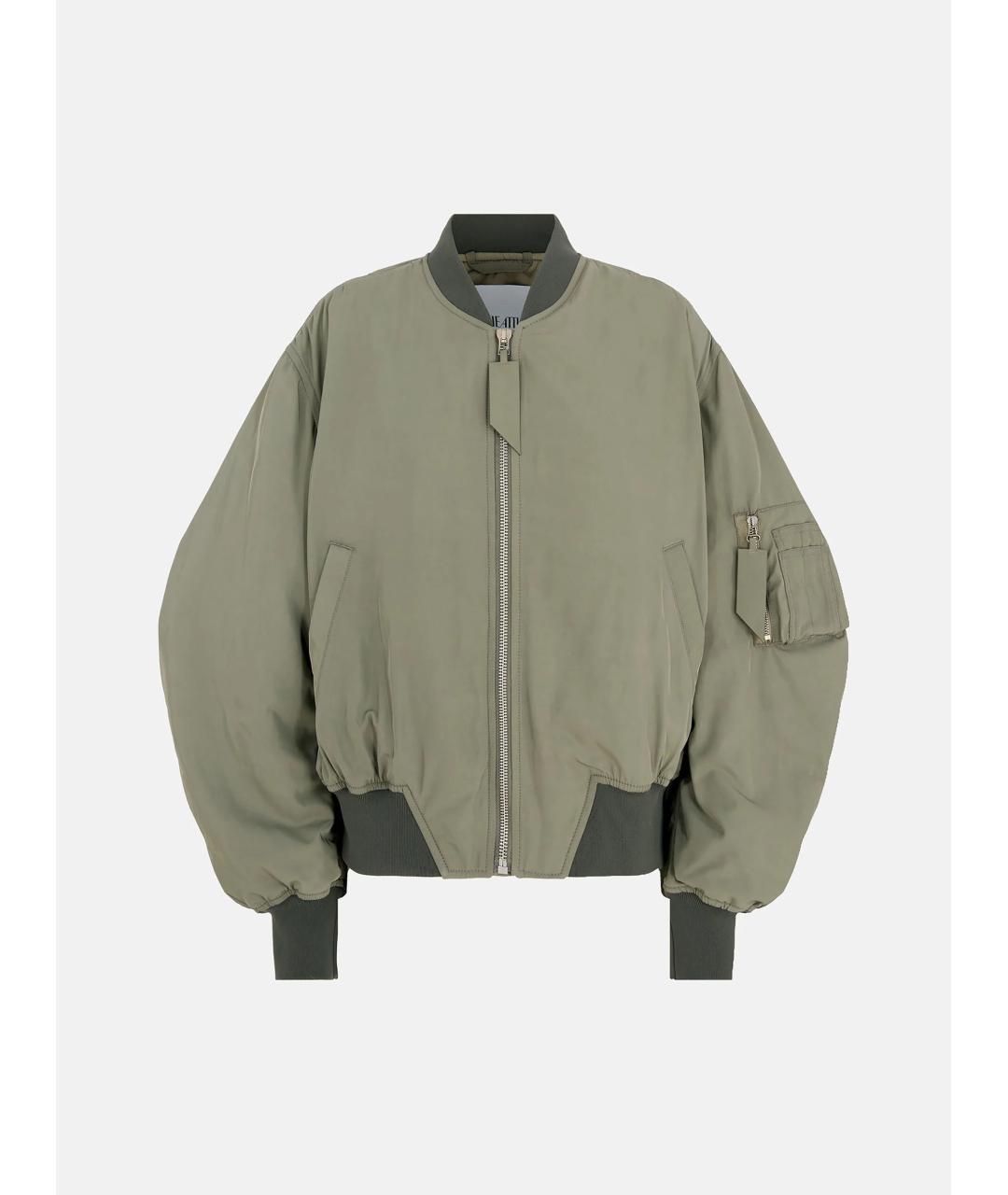 THE ATTICO Зеленая полиэстеровая куртка, фото 4