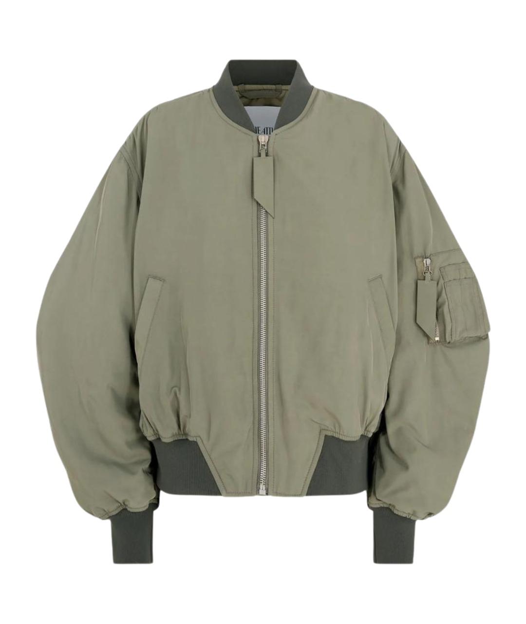 THE ATTICO Зеленая полиэстеровая куртка, фото 1