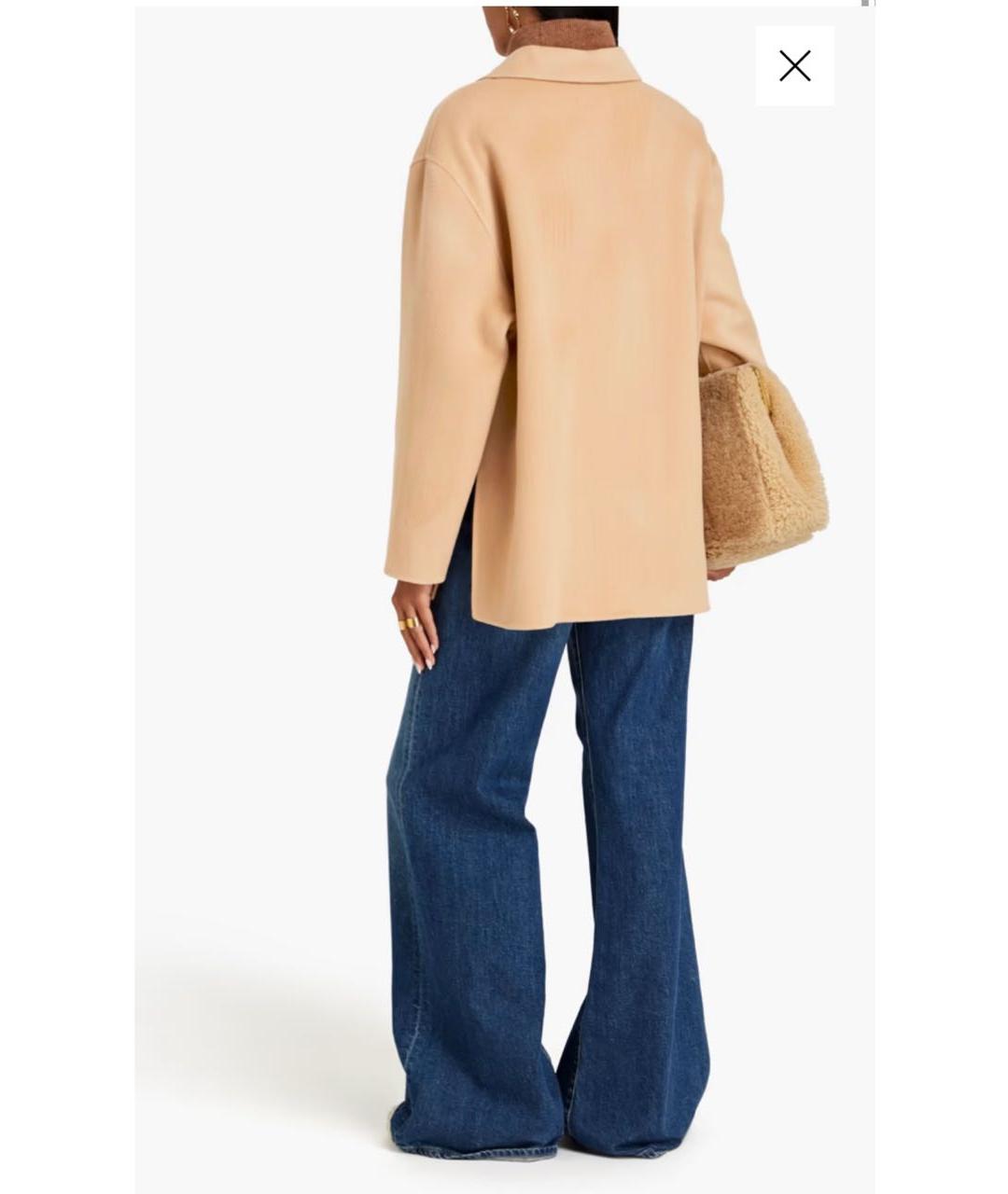 LOULOU STUDIO Бежевое шерстяное пальто, фото 8