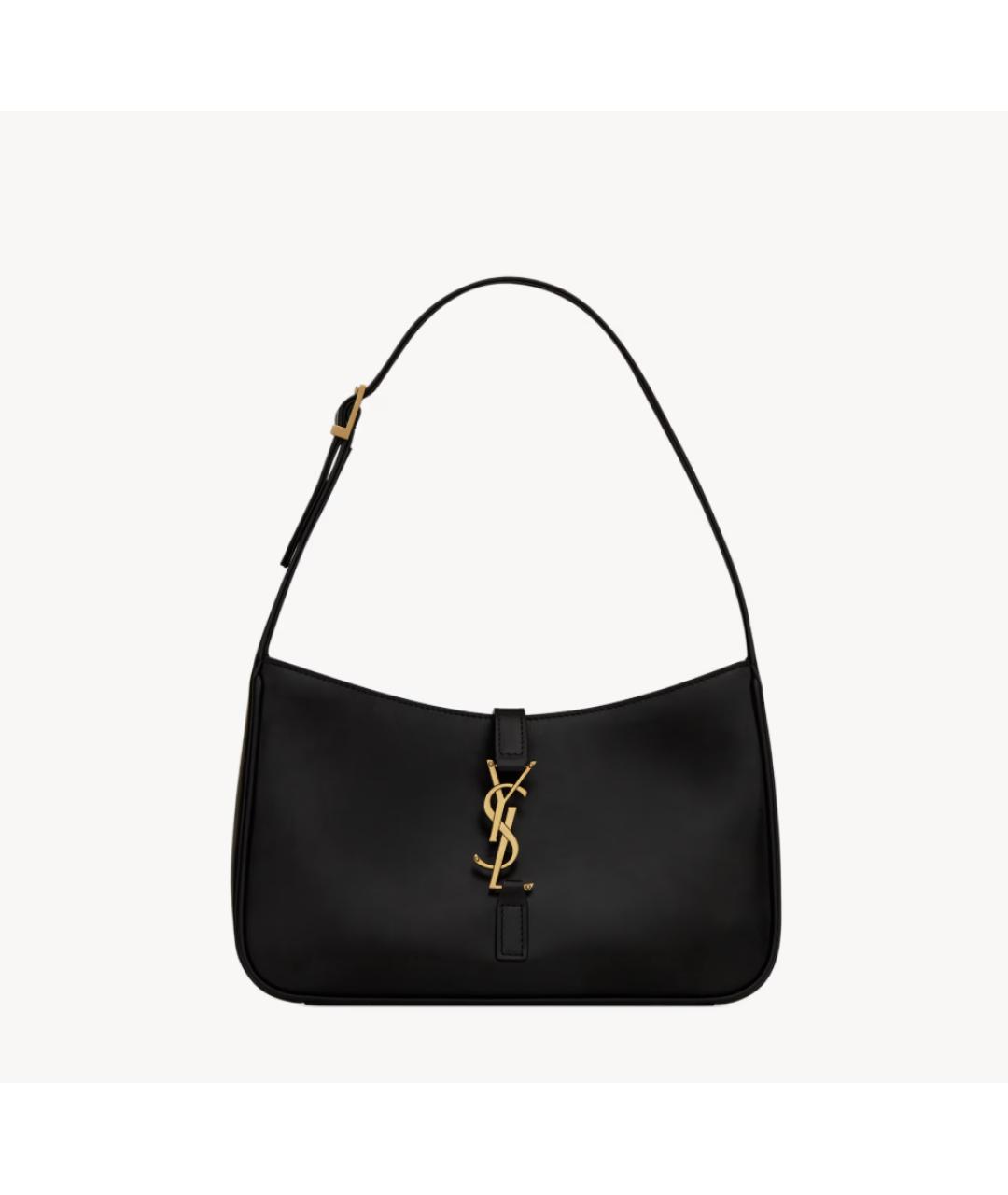 SAINT LAURENT Черная кожаная сумка через плечо, фото 6