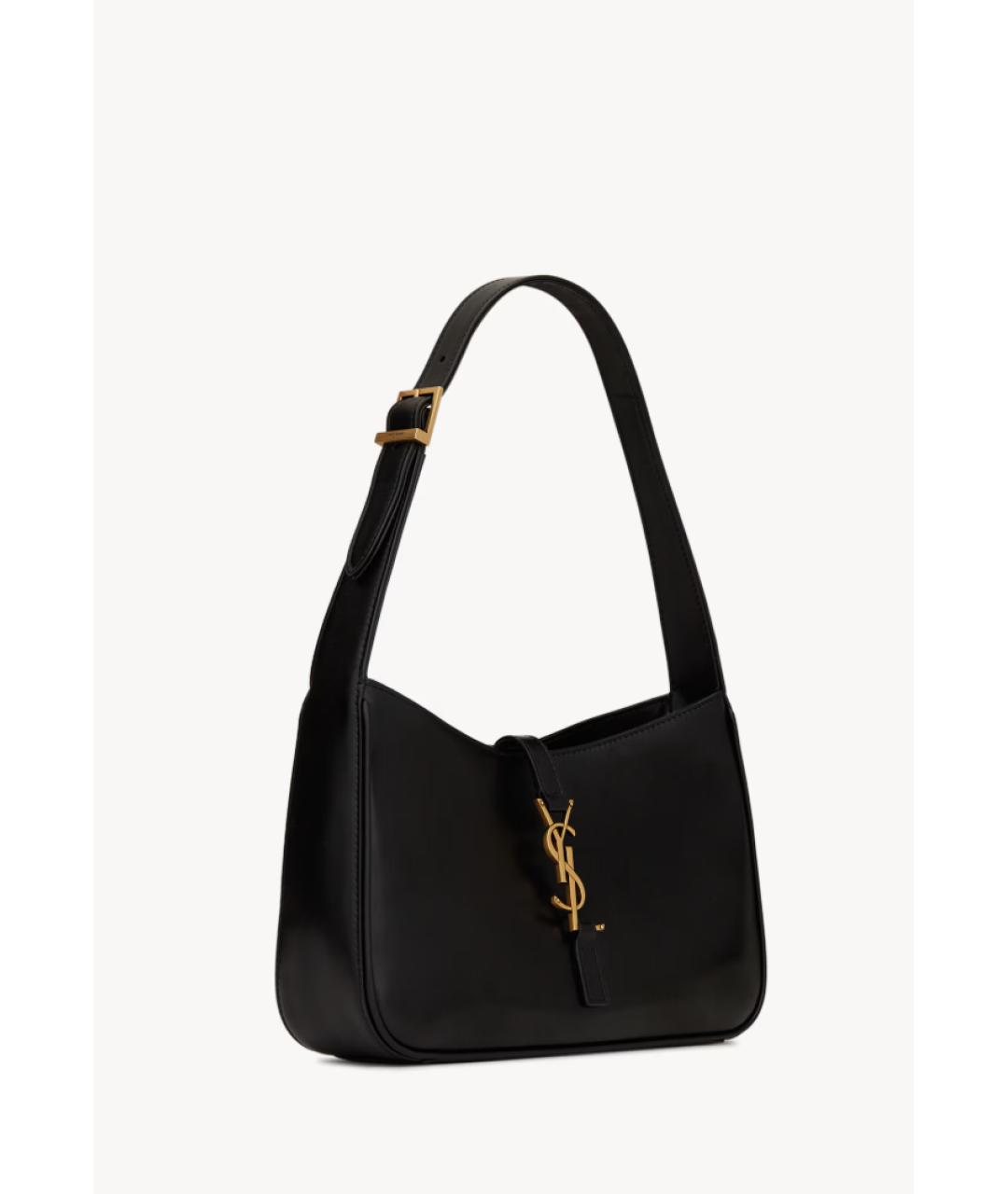 SAINT LAURENT Черная кожаная сумка через плечо, фото 4
