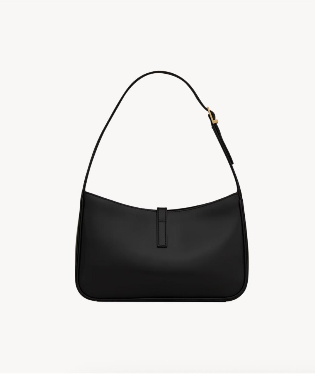 SAINT LAURENT Черная кожаная сумка через плечо, фото 2