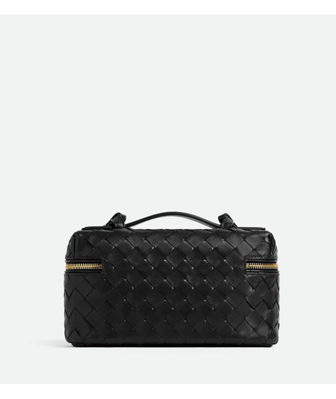 BOTTEGA VENETA Черная кожаная сумка через плечо, фото 5