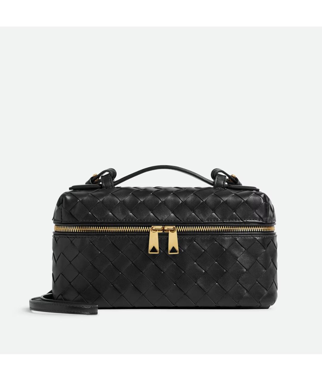 BOTTEGA VENETA Черная кожаная сумка через плечо, фото 7