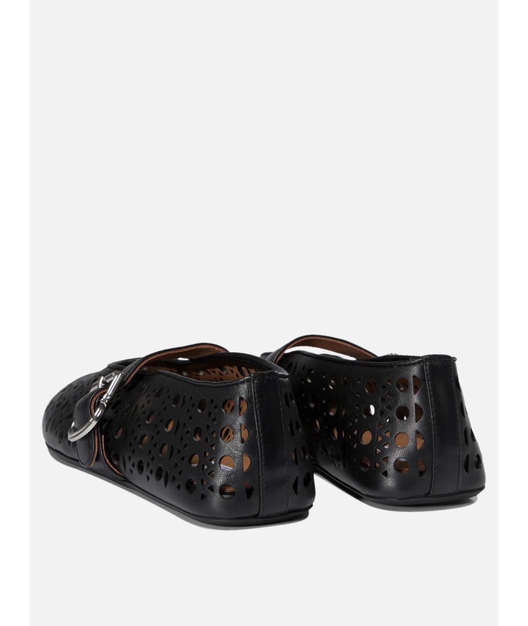 ALAIA Черные кожаные балетки, фото 4