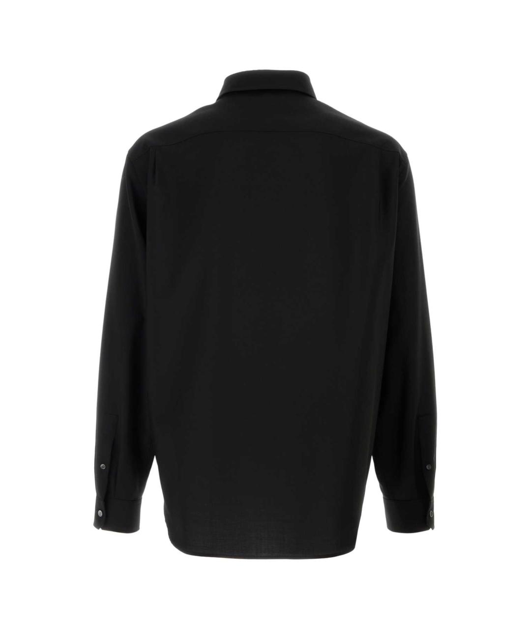 LOEWE Черная шерстяная кэжуал рубашка, фото 2
