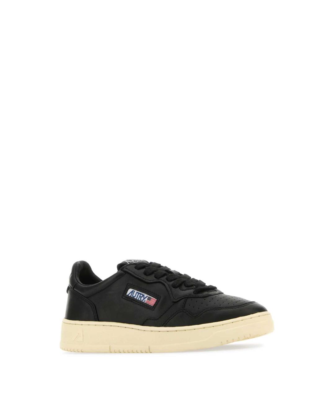 AUTRY Черные кожаные кроссовки, фото 2