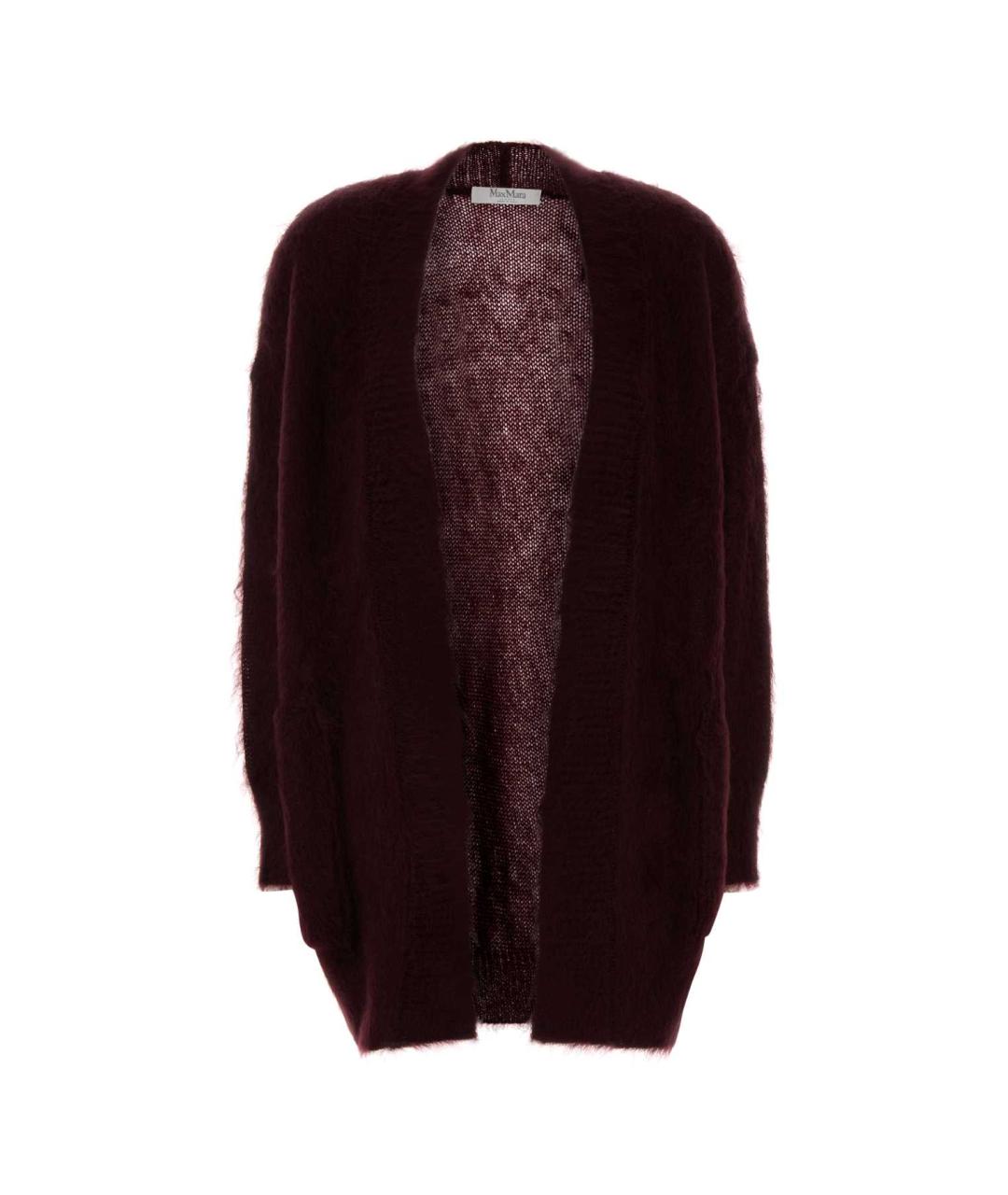 MAX MARA Бордовый шерстяной кардиган, фото 1