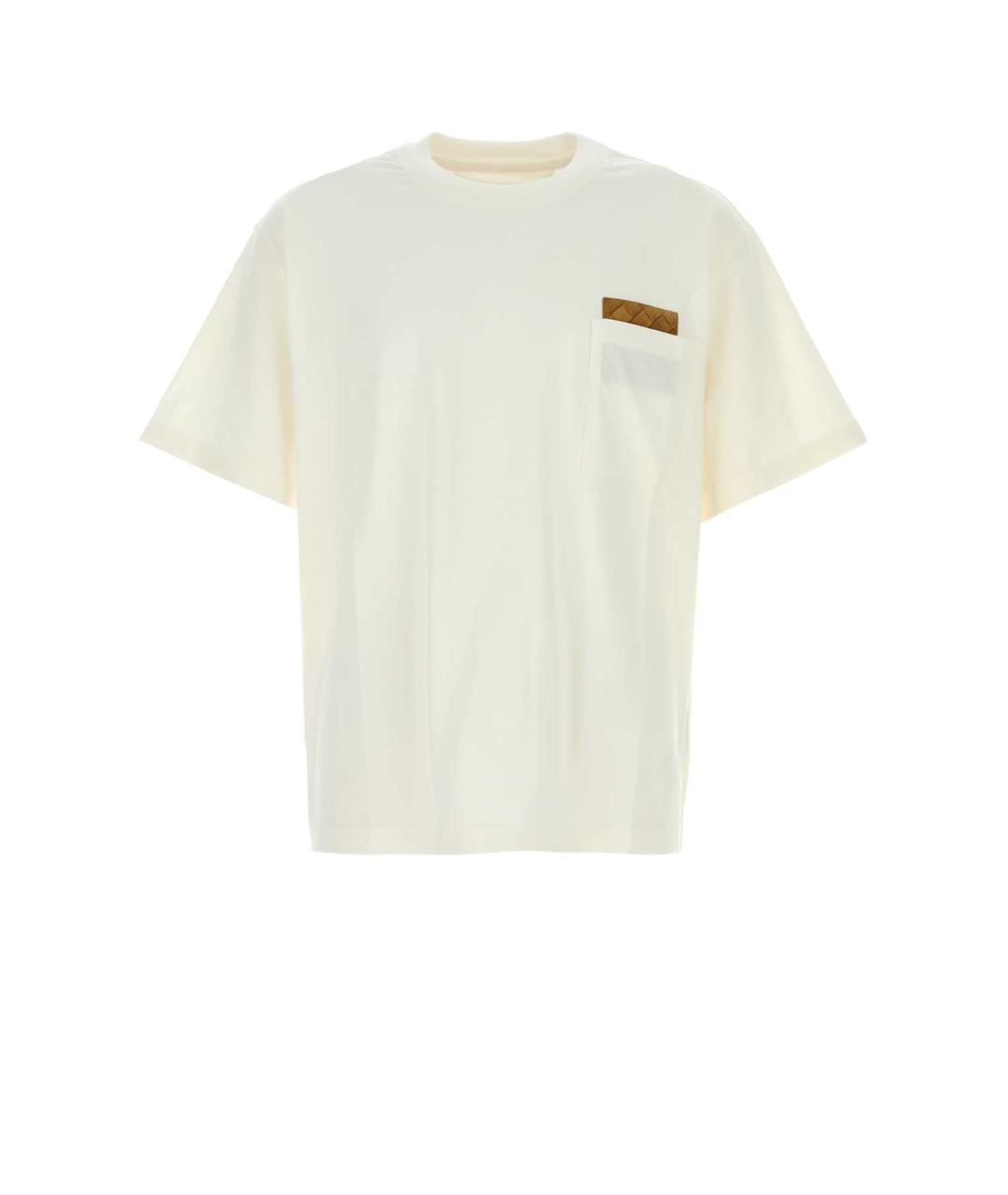 BOTTEGA VENETA Белая хлопковая футболка, фото 1