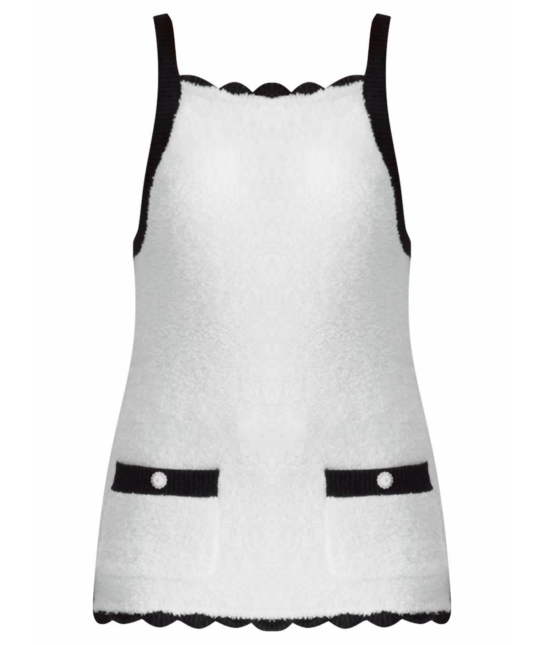 CHANEL Белая шелковая майка, фото 1