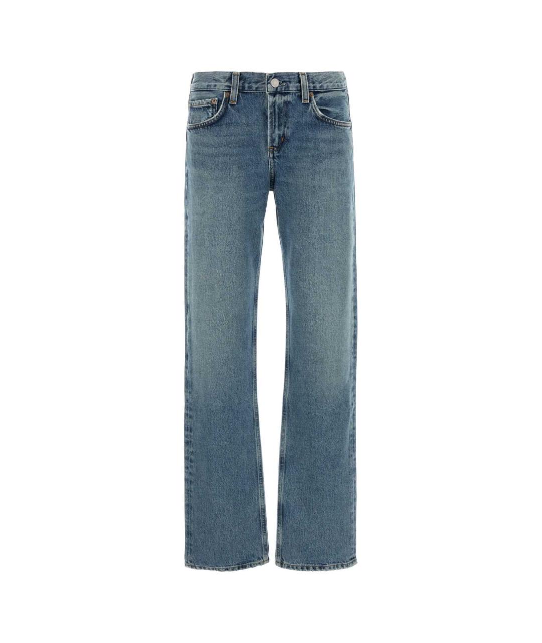 AGOLDE Голубые хлопковые джинсы клеш, фото 1