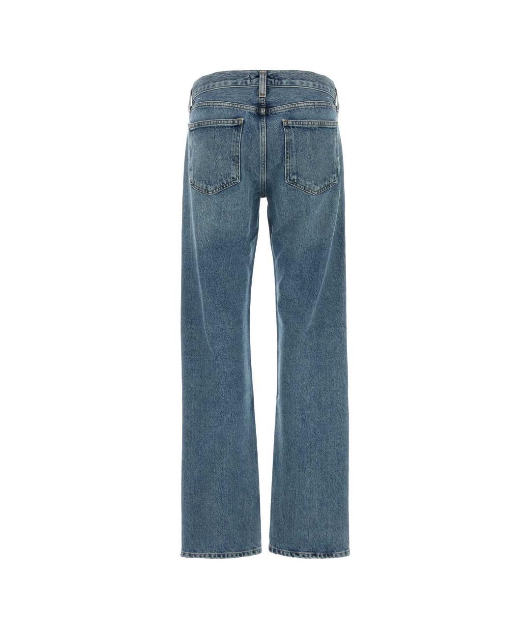 AGOLDE Голубые хлопковые джинсы клеш, фото 2