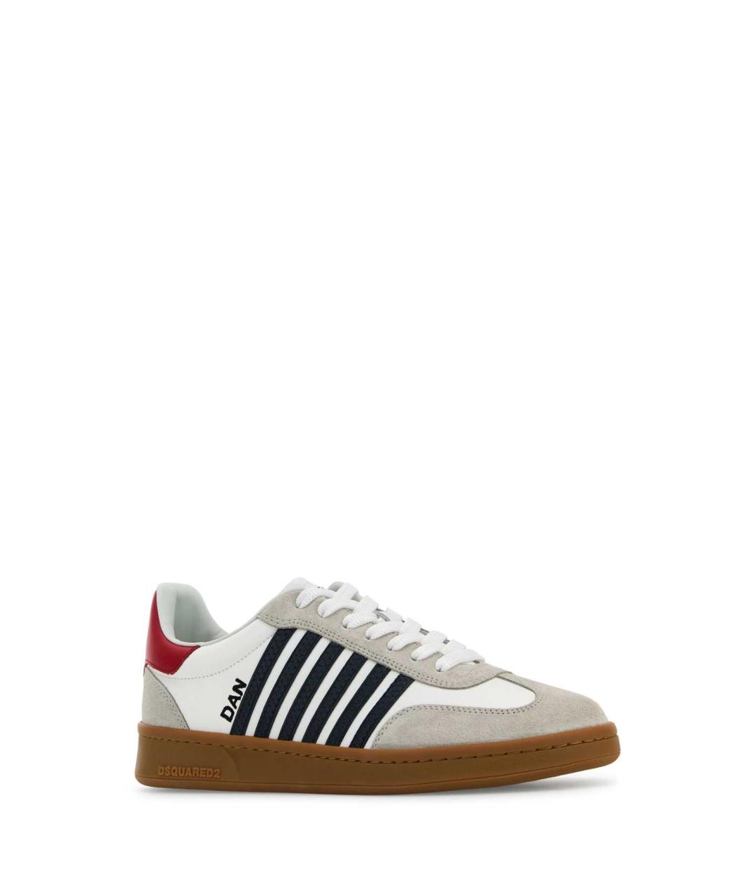 DSQUARED2 Белые замшевые низкие кроссовки / кеды, фото 2