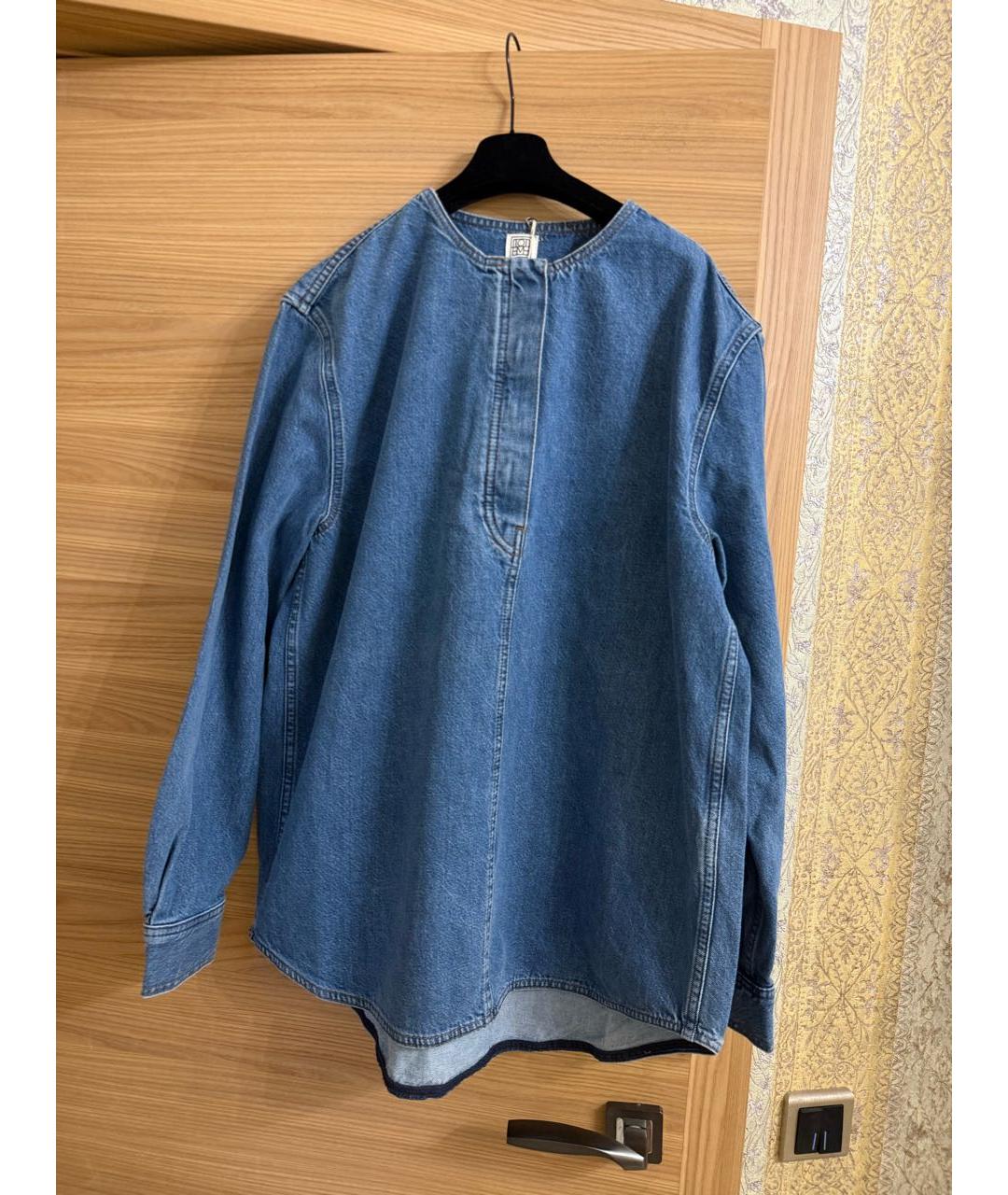 TOTEME Голубая хлопковая блузы, фото 8