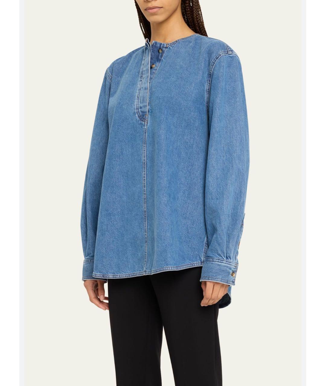 TOTEME Голубая хлопковая блузы, фото 7