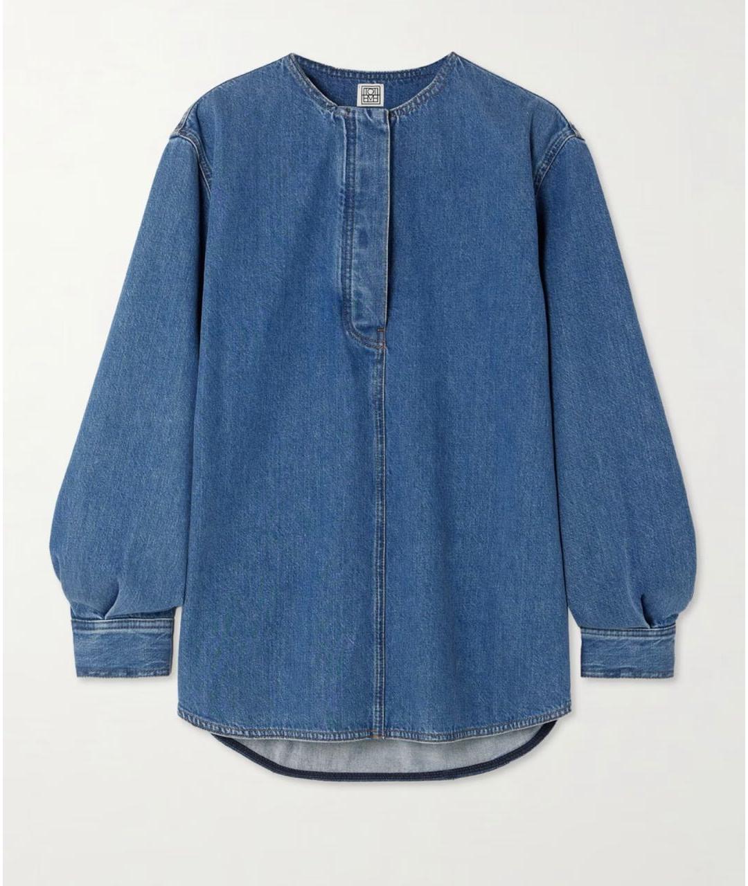 TOTEME Голубая хлопковая блузы, фото 9