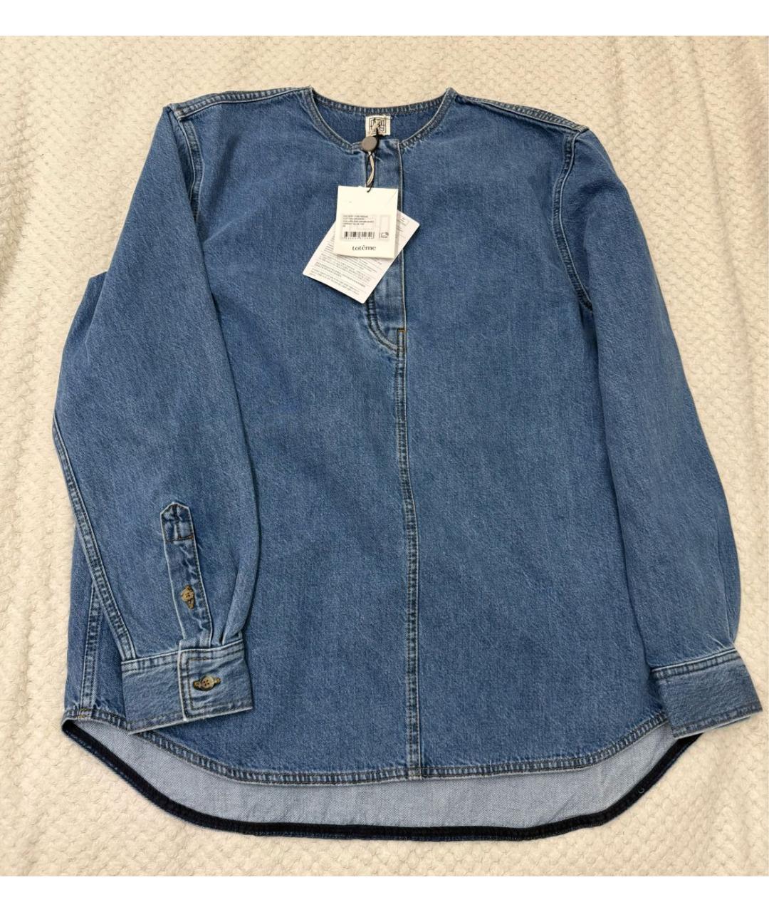 TOTEME Голубая хлопковая блузы, фото 2