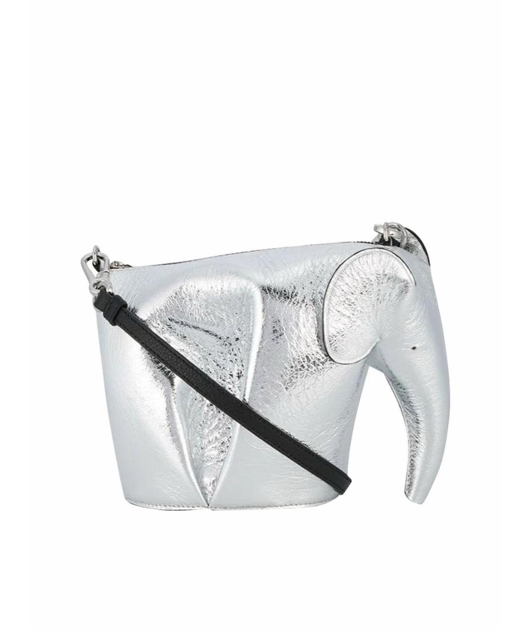 LOEWE Серебряная кожаная сумка через плечо, фото 9