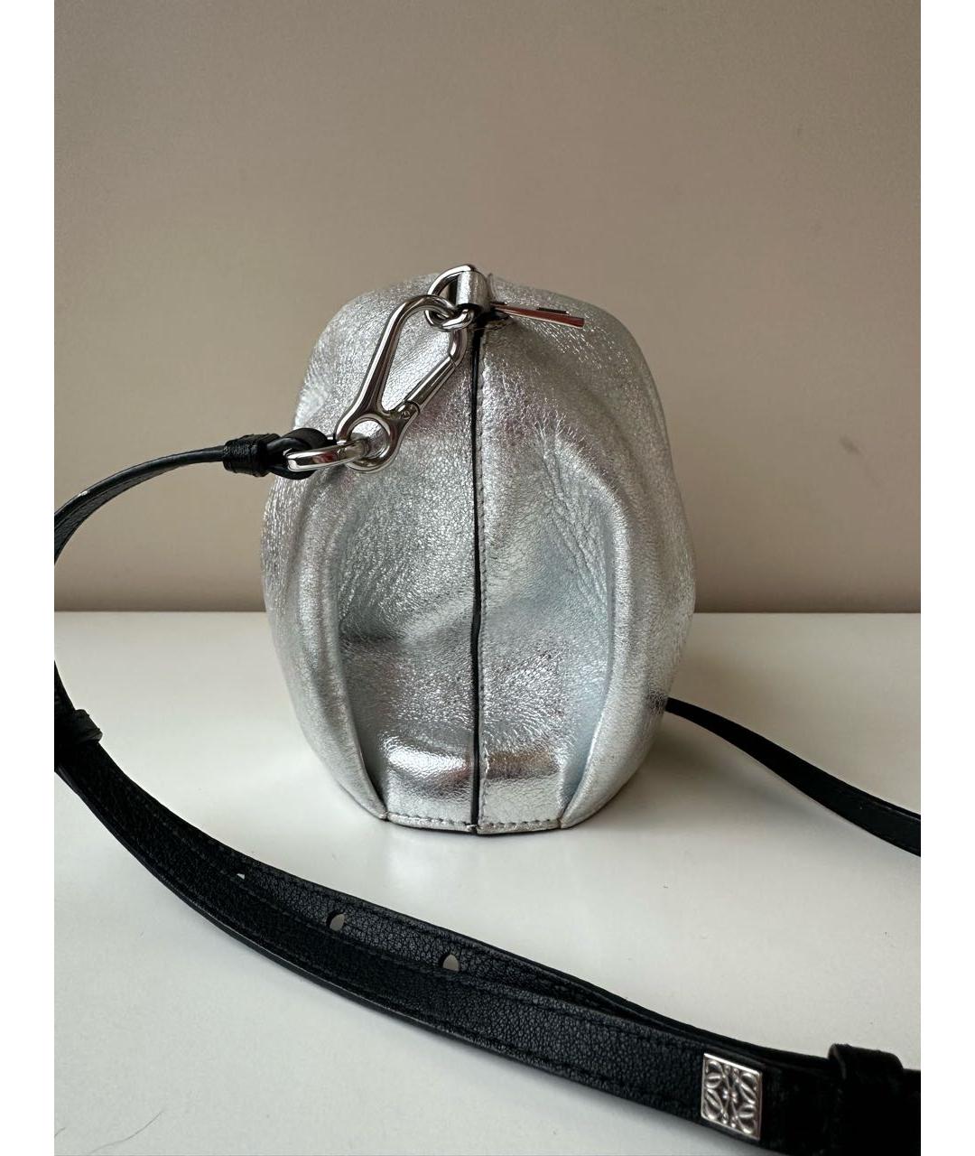 LOEWE Серебряная кожаная сумка через плечо, фото 5