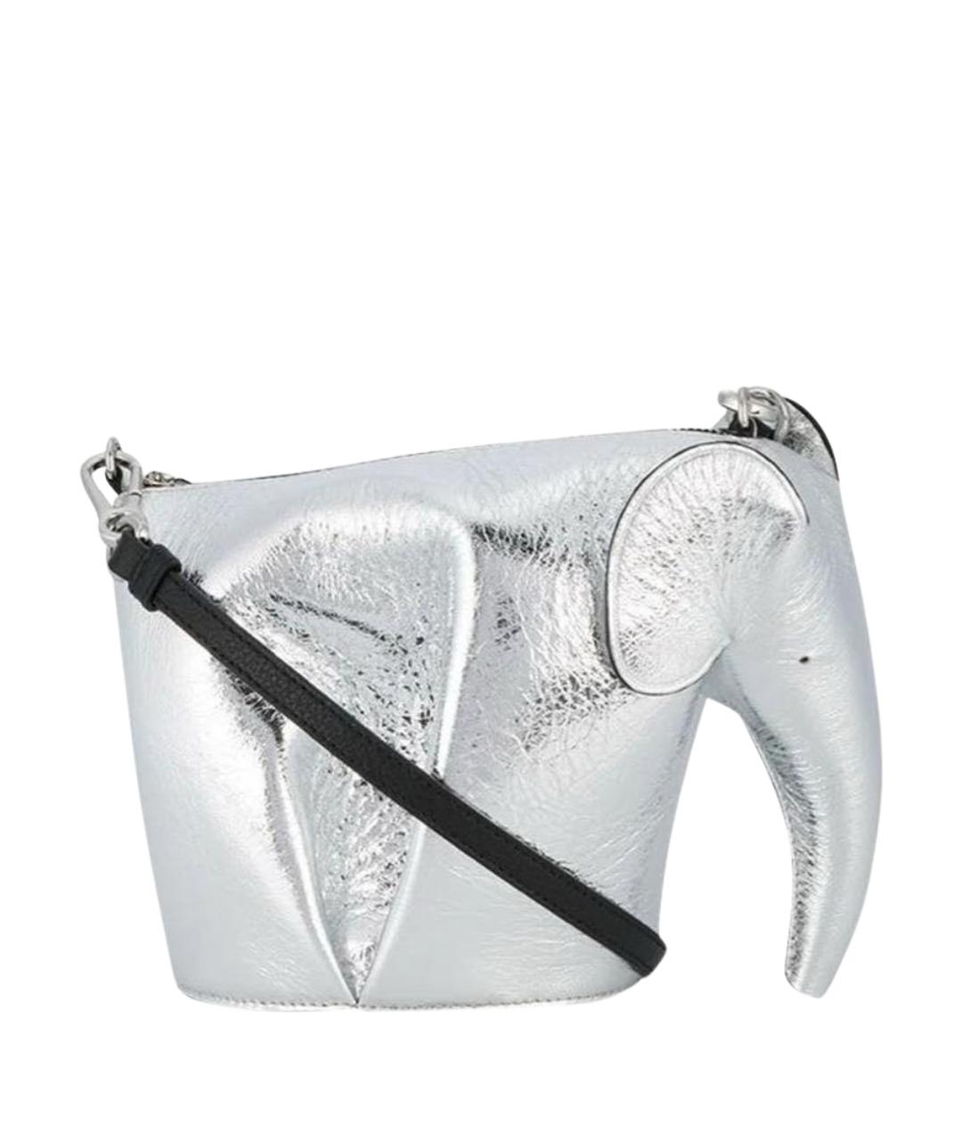 LOEWE Серебряная кожаная сумка через плечо, фото 1