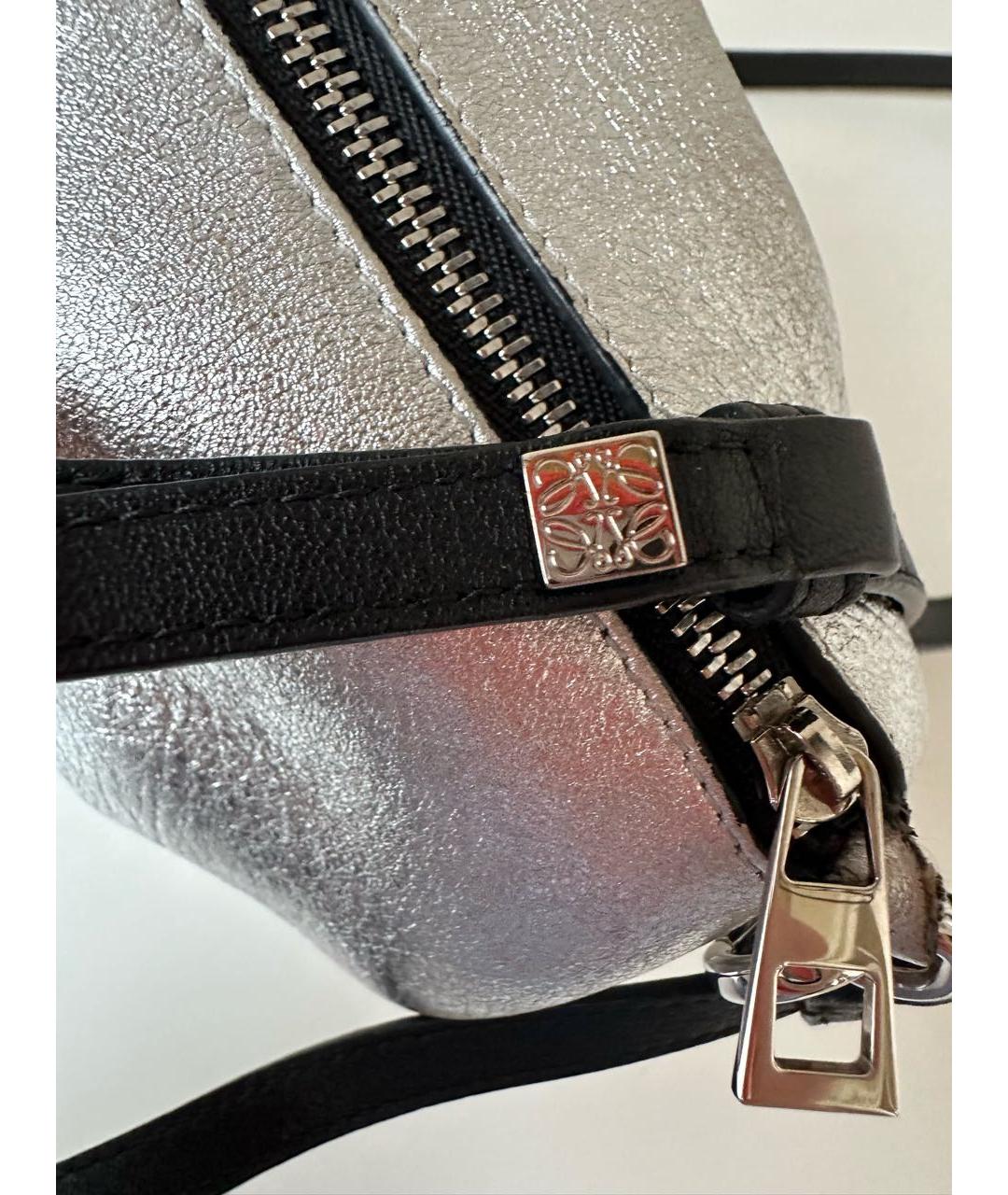 LOEWE Серебряная кожаная сумка через плечо, фото 7