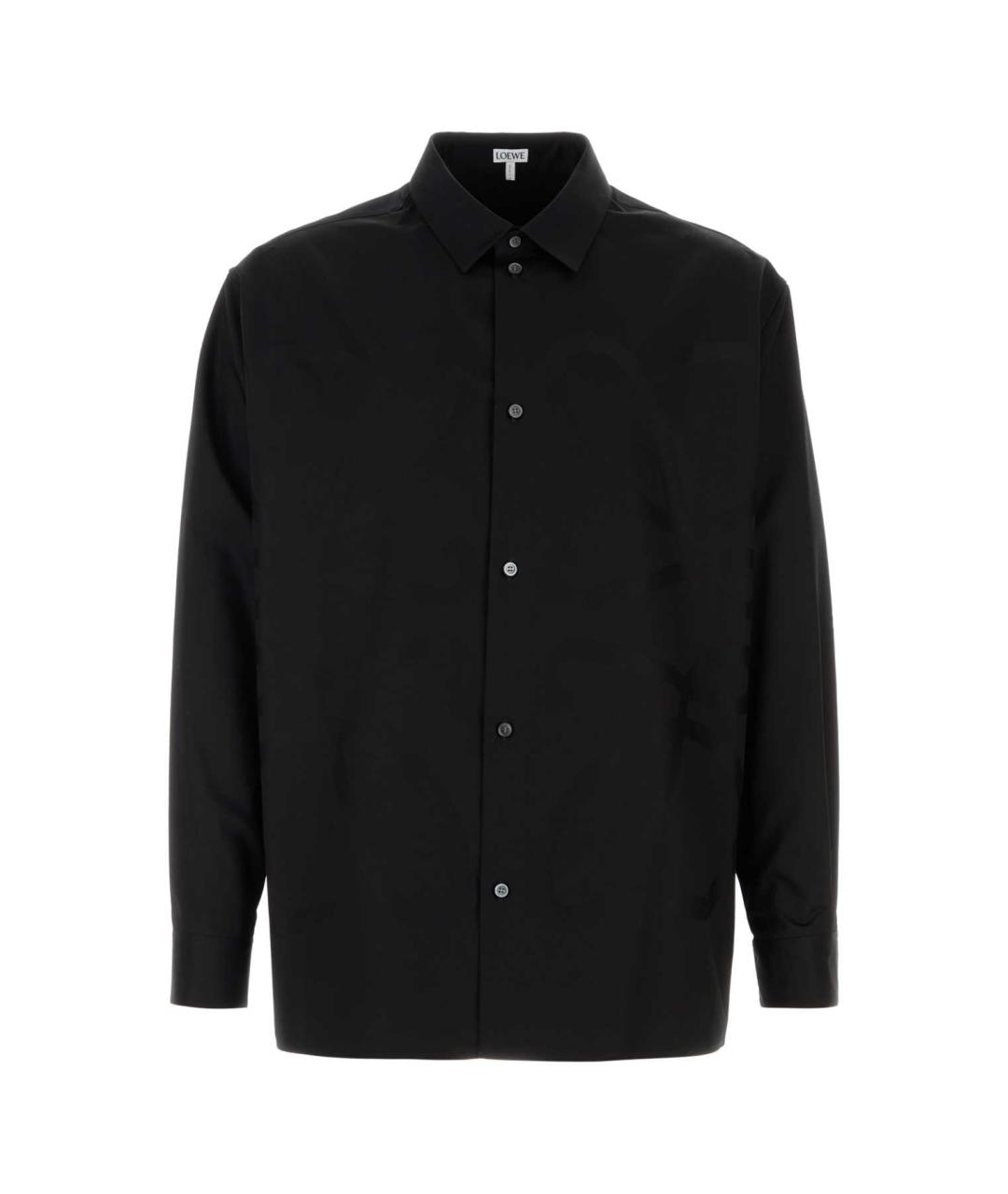 LOEWE Черная хлопковая кэжуал рубашка, фото 1