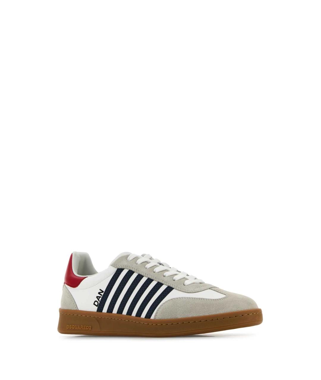 DSQUARED2 Белые замшевые низкие кроссовки / кеды, фото 2