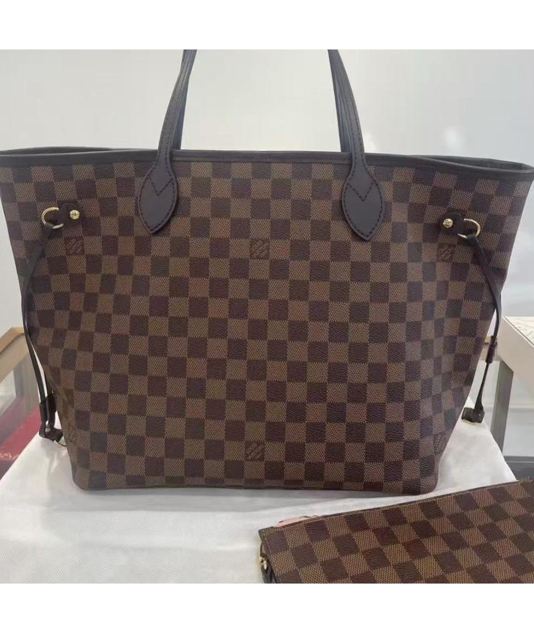 LOUIS VUITTON Коричневая сумка с короткими ручками, фото 3