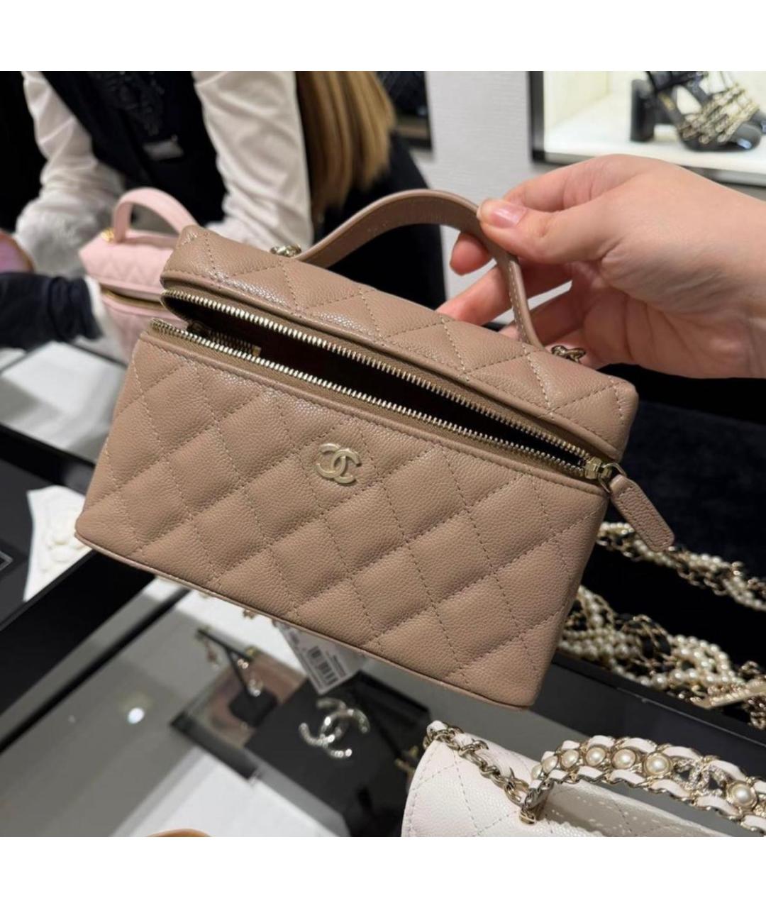 CHANEL Коричневая кожаная сумка через плечо, фото 2