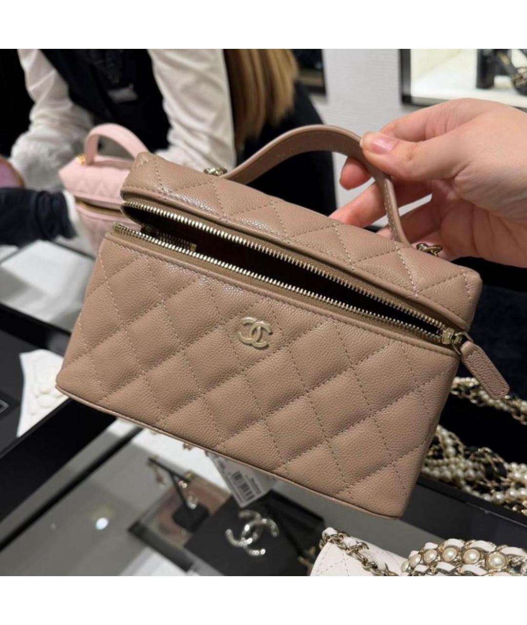 CHANEL Коричневая кожаная сумка через плечо, фото 3